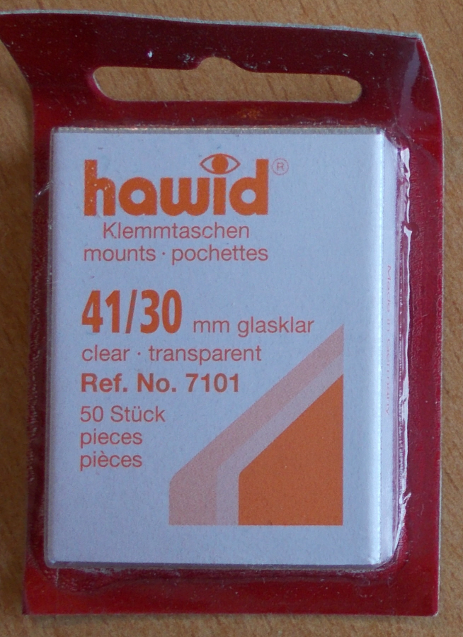 (image for) Hawid Stamp Mounts - Clear 41mm x 30mm